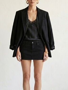 True Religion Black Denim Mini Skirt – Size 32 | Y2K Edge | Statement Style |